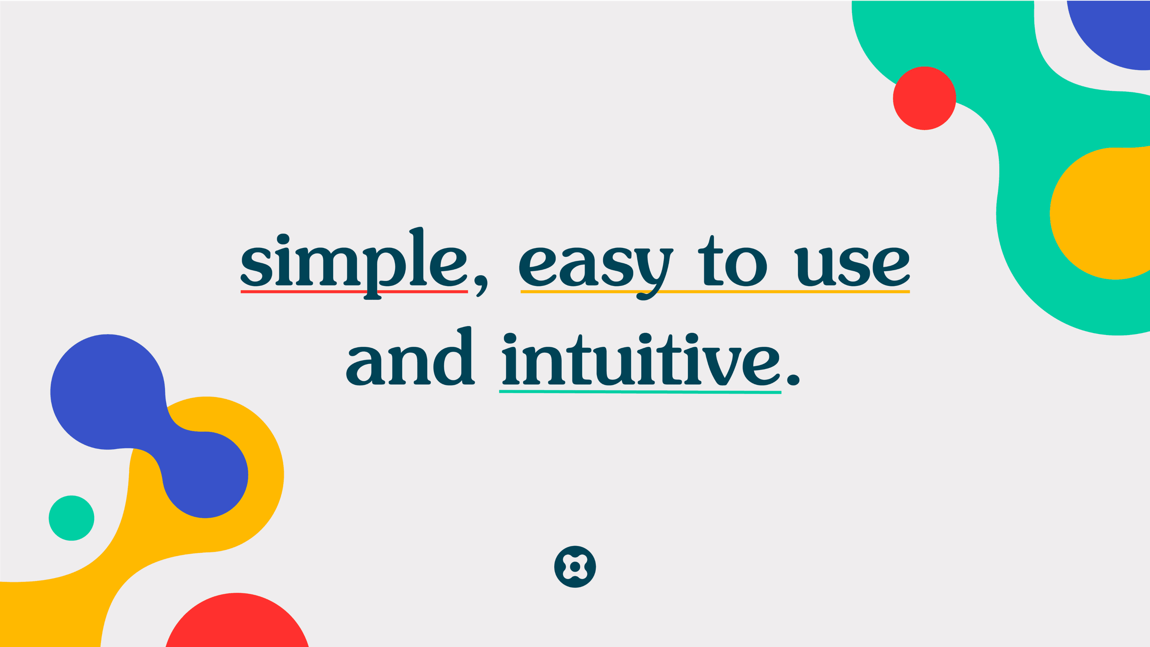 ContentCal brand typography — 'simple, easy to use and intuitive'