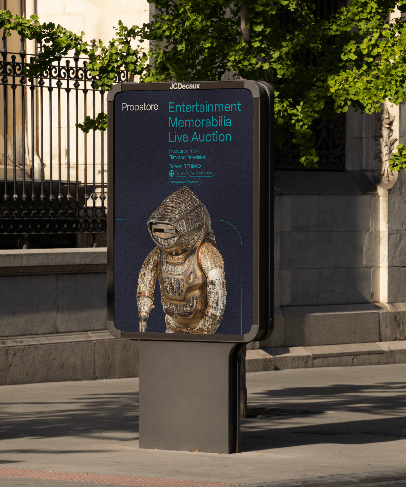 Propstore JCDecaux street billboard — Entertainment Memorabilia Live Auction