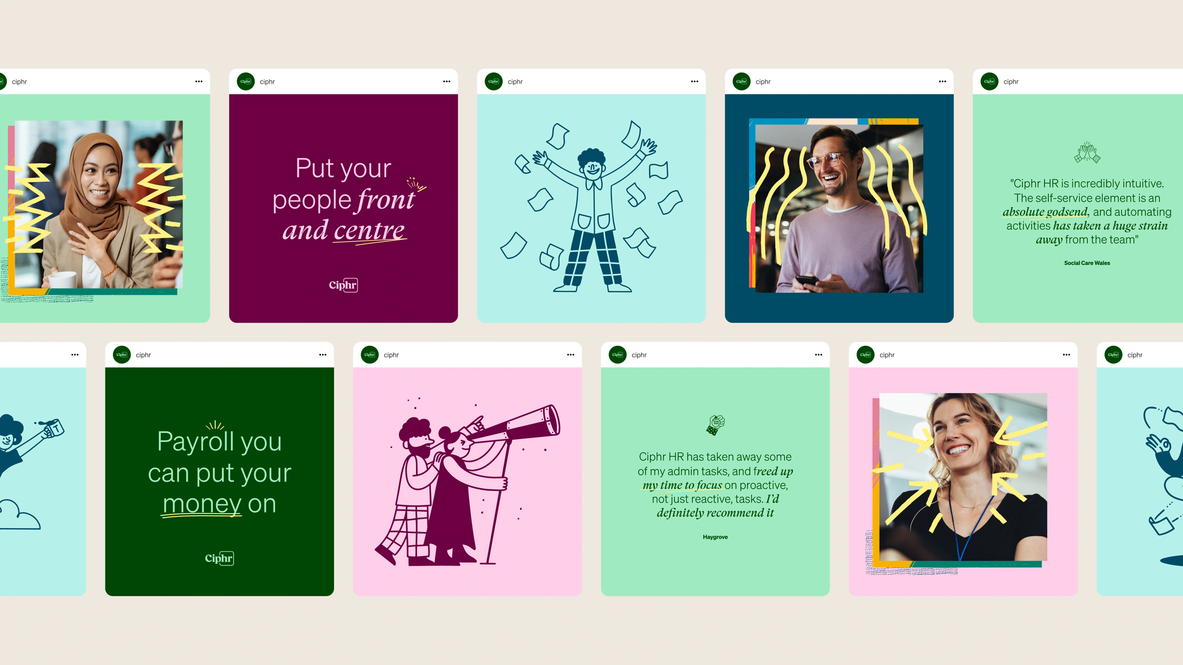 Ciphr social media templates